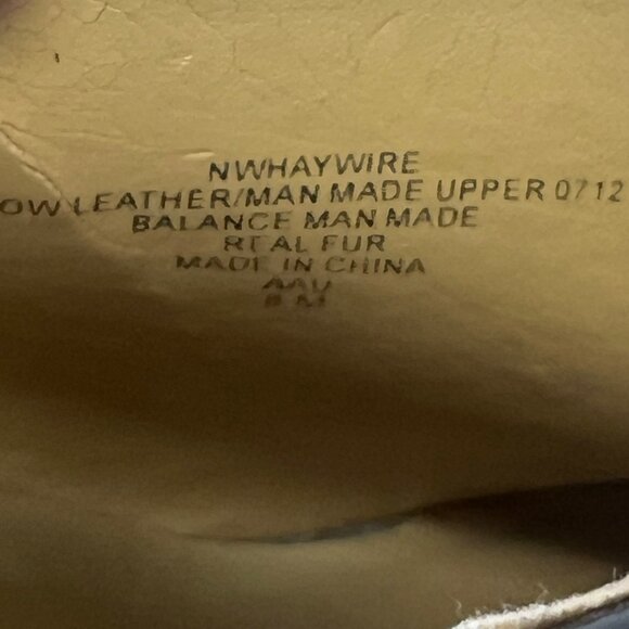 Nine West Haywire Stilleto Platform Heels Mobwife Booties Cheetah Leopard Fur 8 - Picture 8 of 10